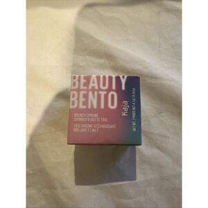 Beauty Bento~Kaja~Bouncy‎ Chrome & Shimmer & Matte Eyeshadow~Trio~peach Apricot